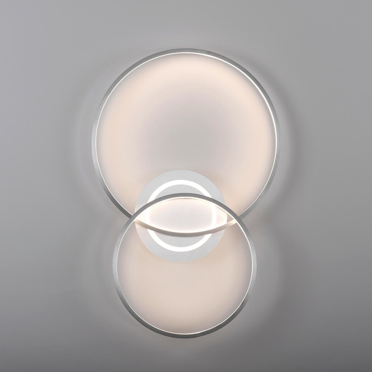 LED-DECKENLEUCHTE 69/55/9 cm   - Alufarben, Basics, Kunststoff/Metall (69/55/9cm) - Novel