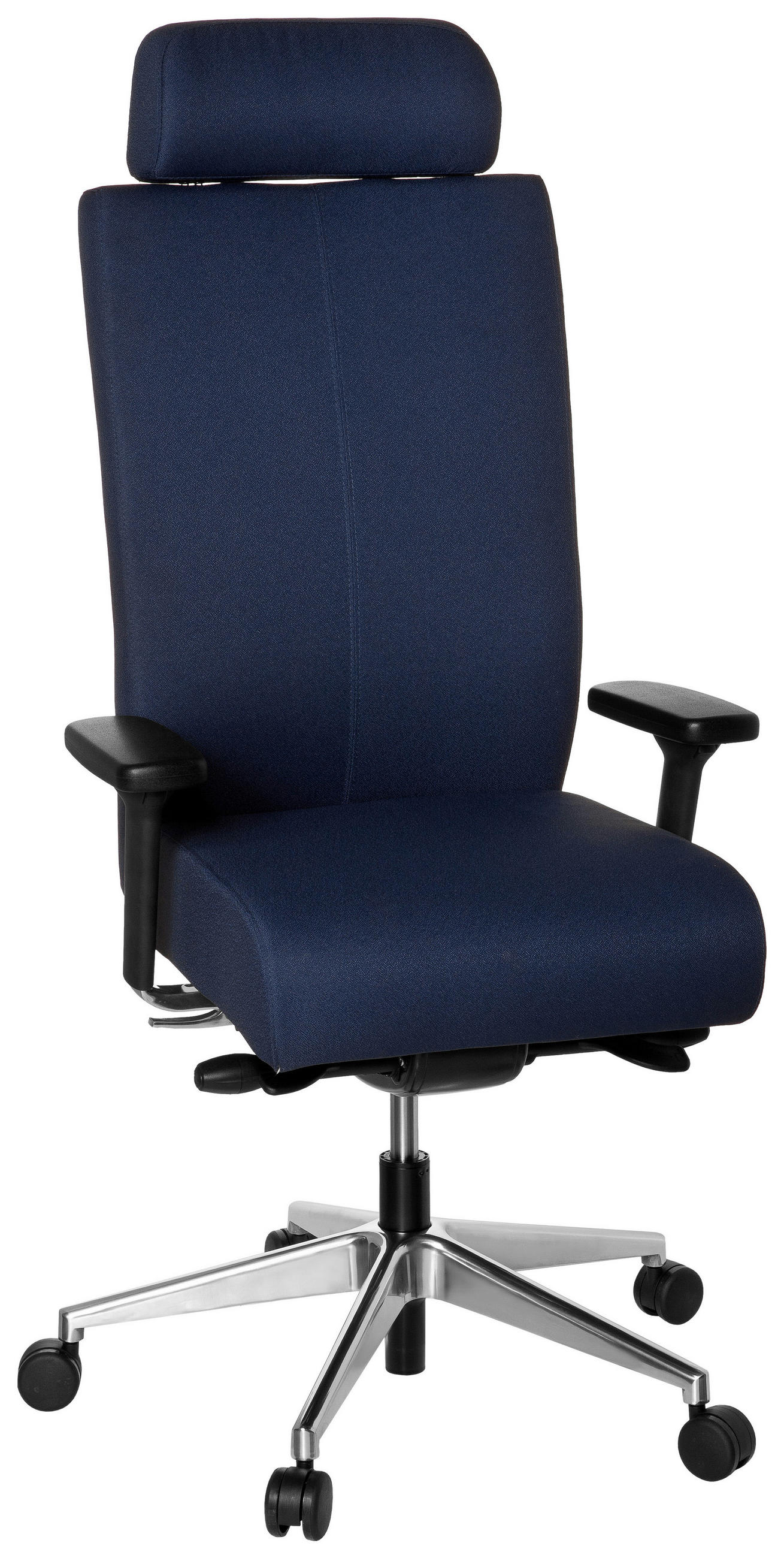 SNURRSTOL  i flatväv svart, mörkblå  - aluminiumfärg/svart, Modern, metall/textil (59/138/49cm) - MID.YOU