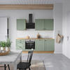 KÜCHENBLOCK 240 cm   in Eichefarben, Schilfgrün  - Schilfgrün/Eichefarben, MODERN, Holzwerkstoff/Metall (240cm) - Nobilia