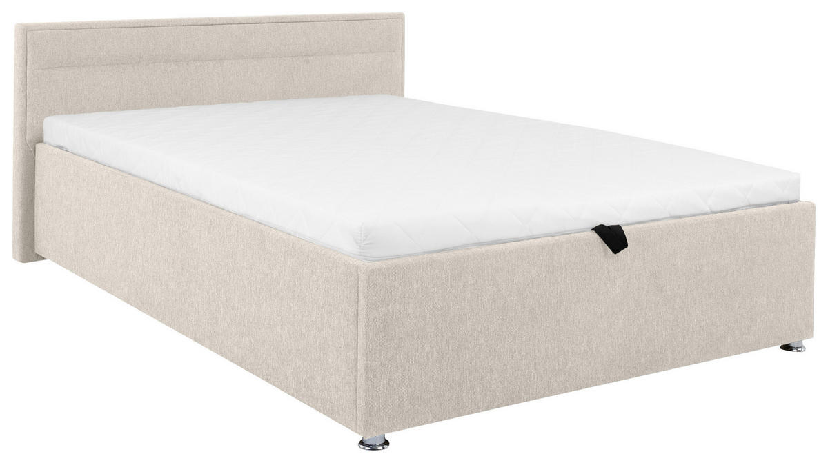 POLSTERBETT Bettkasten, Lattenrost Naturfarben 140/200 cm  - Naturfarben, MODERN, Holz/Kunststoff (140/200cm) - MID.YOU
