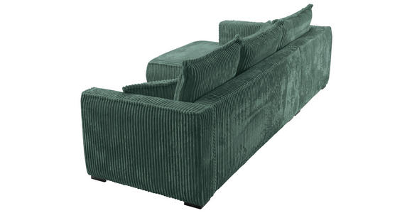 ECKSOFA Dunkelgrün Cord  - Dunkelgrün/Schwarz, MODERN, Holz/Textil (208/322cm) - Carryhome