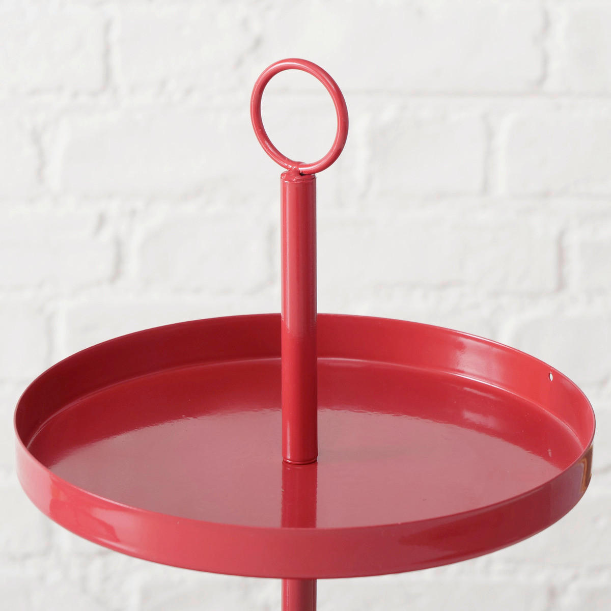 POSCHODOVÝ STOJAN    - červená, Trend, kov (30/30/34cm)