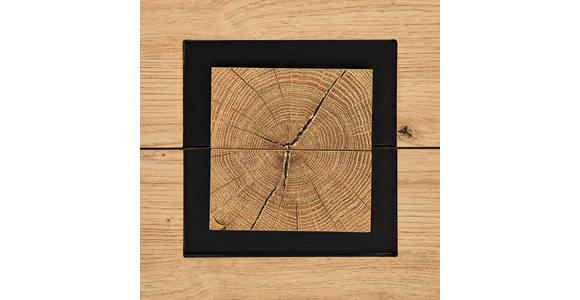 SCHMINKTISCH 110/40/132 cm, Schwarz, Eichefarben  - Eichefarben/Schwarz, KONVENTIONELL, Glas/Holzwerkstoff (110/40/132cm) - Xora