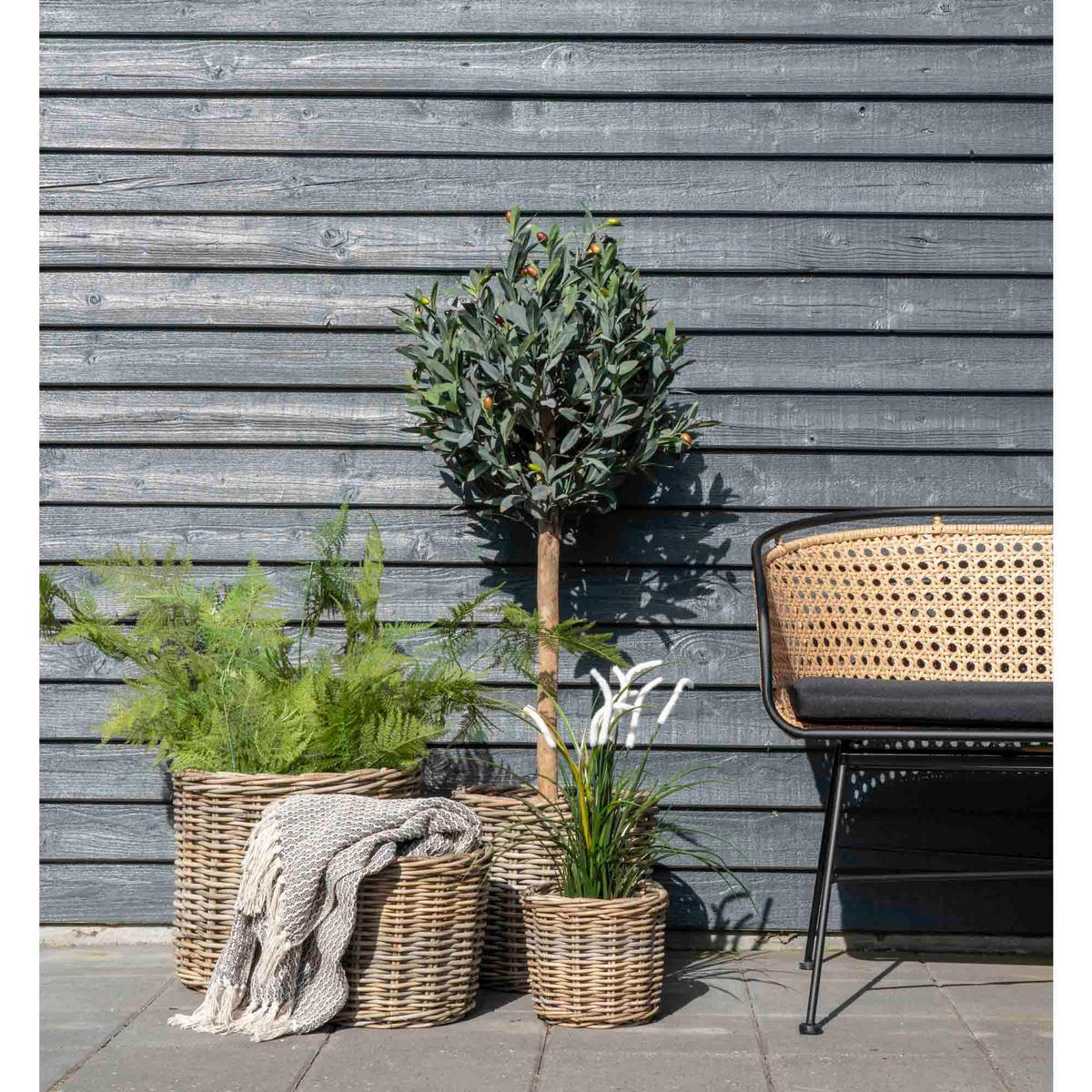 KORBSET - Klar/Braun, Basics, Holz/Kunststoff (40/35/40cm)