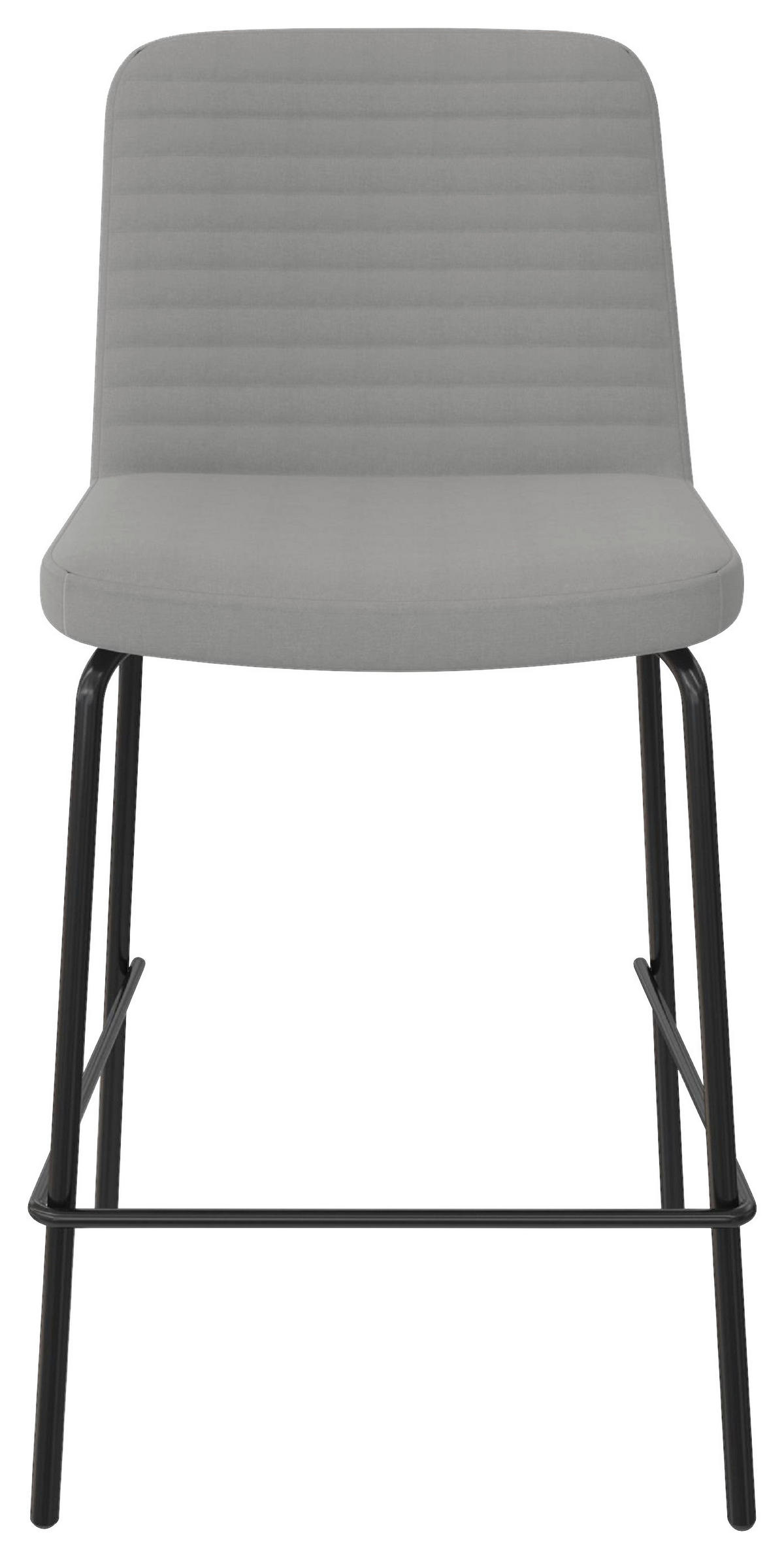BARHOCKER in Metall, Textil Grau  - Schwarz/Grau, Basics, Textil/Metall (52/88/47cm) - MID.YOU