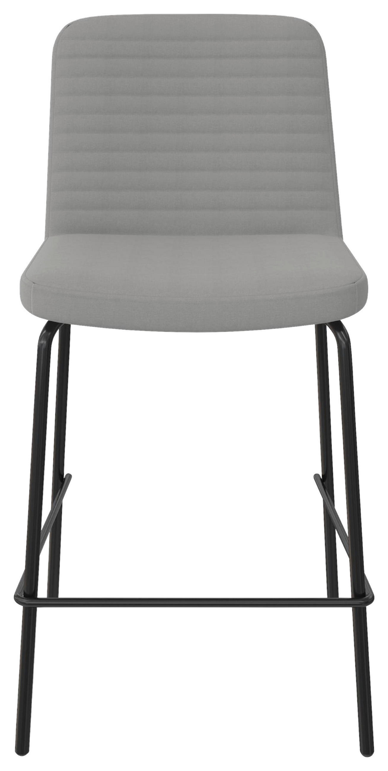 Thumbnail - Mid.you Barhocker, Grau, Metall, Textil, Rundrohr, 52x88x47 cm, Esszimmer, Barmöbel, Barhocker
