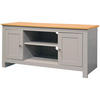 LOWBOARD Emerald  in 120/58/39 cm  - Silberfarben/Naturfarben, Design, Holzwerkstoff/Metall (120/58/39cm) - MID.YOU