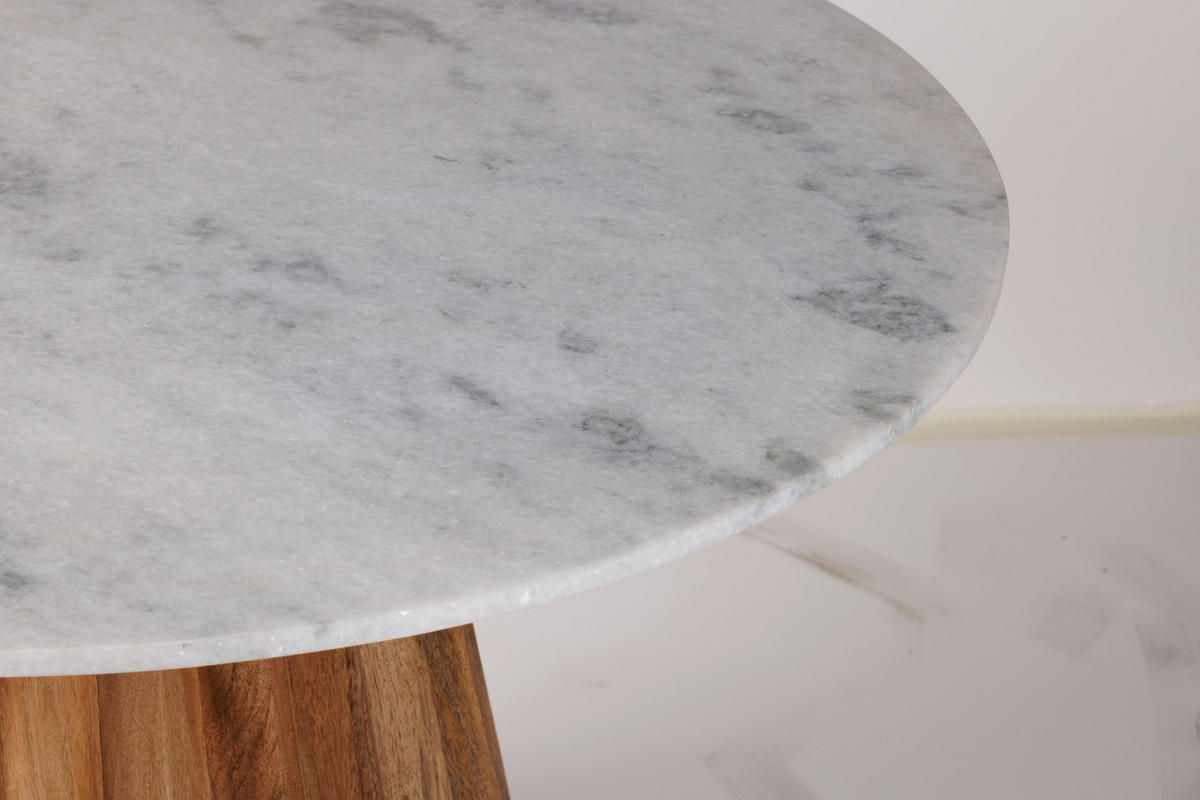 ESSTISCH in Holz, Stein 115/76/115 cm  - Naturfarben, MODERN, Holz/Stein (115/76/115cm) - Livetastic