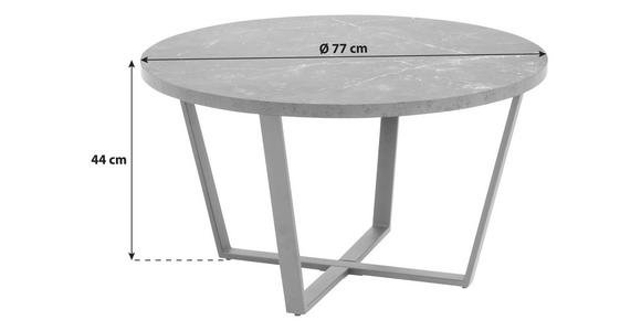 COUCHTISCH 77/77/44 cm rund Schwarz - Schwarz, Design, Holzwerkstoff/Metall (77/77/44cm) - Carryhome