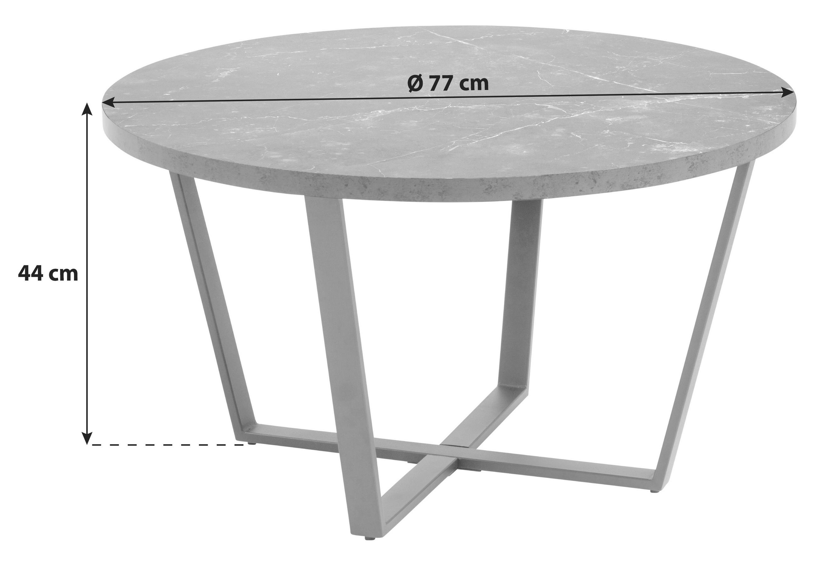 Thumbnail - Carryhome Couchtisch, Schwarz, Metall, Holzwerkstoff, Marmoroptik, rund, 77x44x77 cm, Wohnzimmer, Wohnzimmertische, Couc...