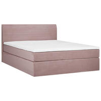 POSTEL BOXSPRING, 160/200 cm, růžová - růžová/černá, Konvenční, dřevo/textil (160/200cm) - Carryhome