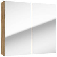 SPIEGELSCHRANK 65/60/15 cm  - Eichefarben/Transparent, KONVENTIONELL, Glas/Holzwerkstoff (65/60/15cm) - MID.YOU