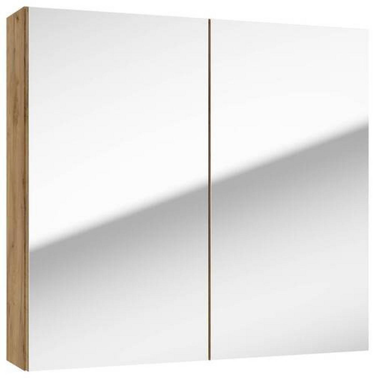 SPIEGELSCHRANK 65/60/15 cm  - Eichefarben/Transparent, KONVENTIONELL, Glas/Holzwerkstoff (65/60/15cm) - MID.YOU
