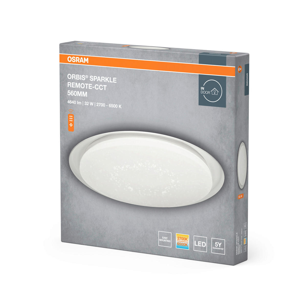 LED-DECKENLEUCHTE 56/12 cm   - Weiß, Basics, Kunststoff/Metall (56/12cm) - Osram