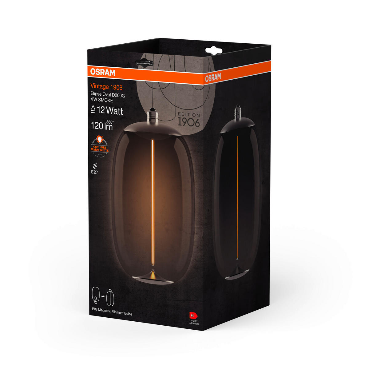 LED-LEUCHTMITTEL   E27 4 W 120 lm  - Eschefarben, KONVENTIONELL, Kunststoff (20/37cm) - Ledvance