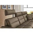 ECKSOFA in Echtleder Hellbraun  300/157 cm  - Hellbraun/Schwarz, Design, Leder/Metall (300/157cm) - Dieter Knoll