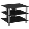 Phonotisch in Schwarz/ - Silberfarben/Schwarz, Konventionell, Glas/Metall (60/45/42cm) - MID.YOU