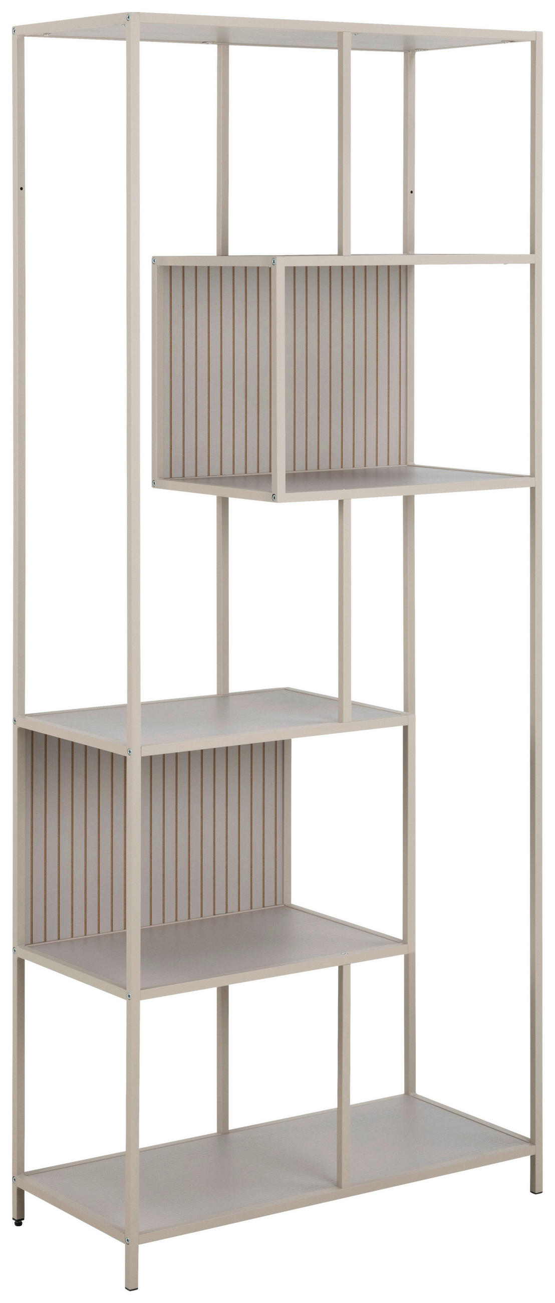 REGAL  77/185/35 cm Grau  - Grau, MODERN, Holzwerkstoff/Metall (77/185/35cm)