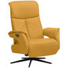 RELAXSESSEL in Leder Gelb  - Gelb/Schwarz, Design, Leder/Metall (78/106/88cm) - Welnova