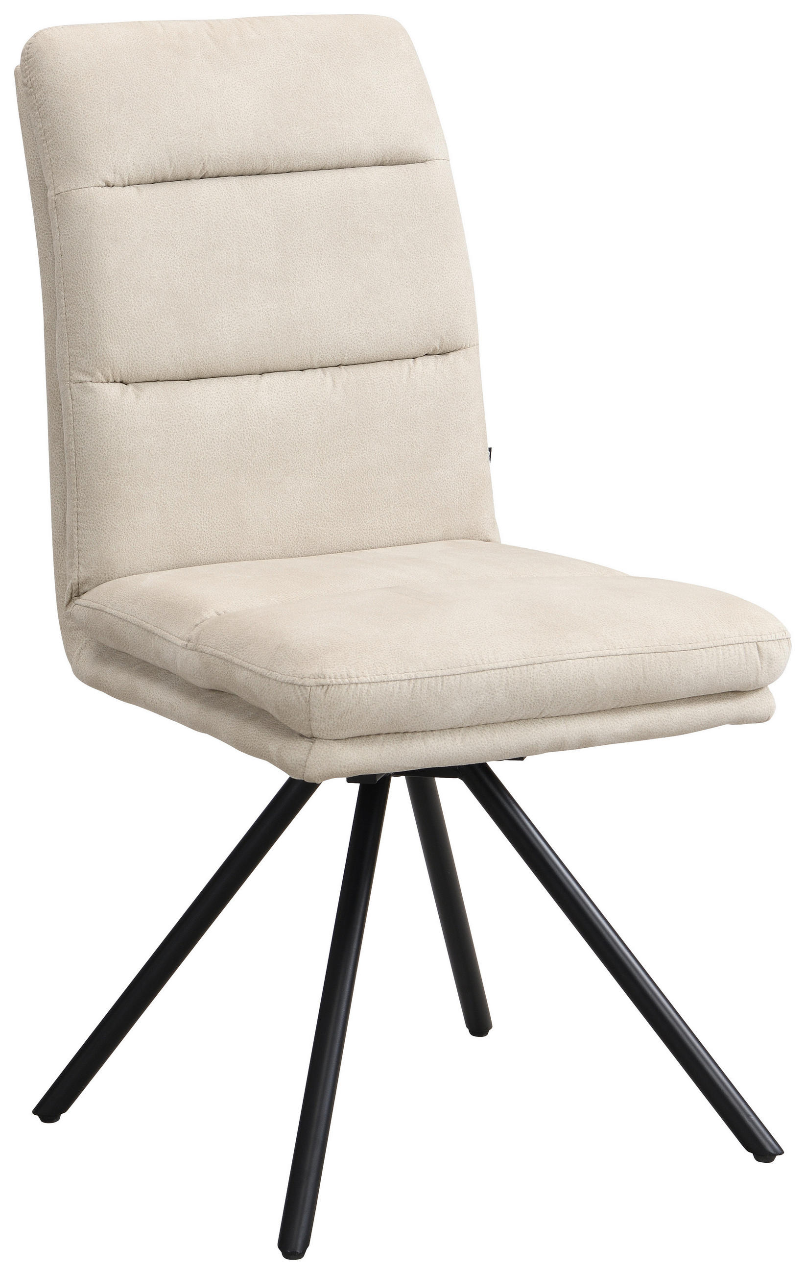 STUHL - Beige/Schwarz, Design, Textil/Metall (46/92,5/65cm) - Cantus