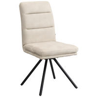 STUHL - Beige/Schwarz, Design, Textil/Metall (46/92,5/65cm) - Cantus