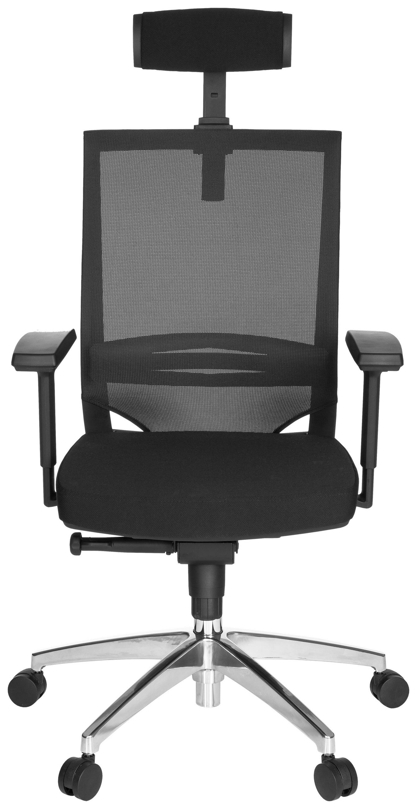 VRTLJIVI STOL umetna masa, tekstil črna - črna/barve aluminija, Moderno, kovina/umetna masa (63/113/65cm) - MID.YOU