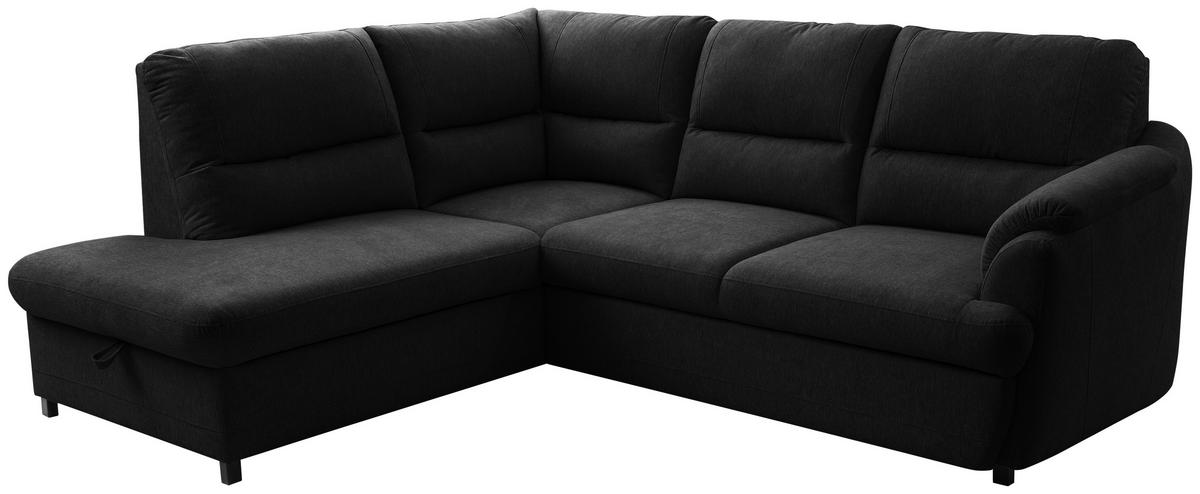 ECKSOFA Graphitfarben  - Greige/Schwarz, Basics, Holz/Textil (200/240cm) - MID.YOU