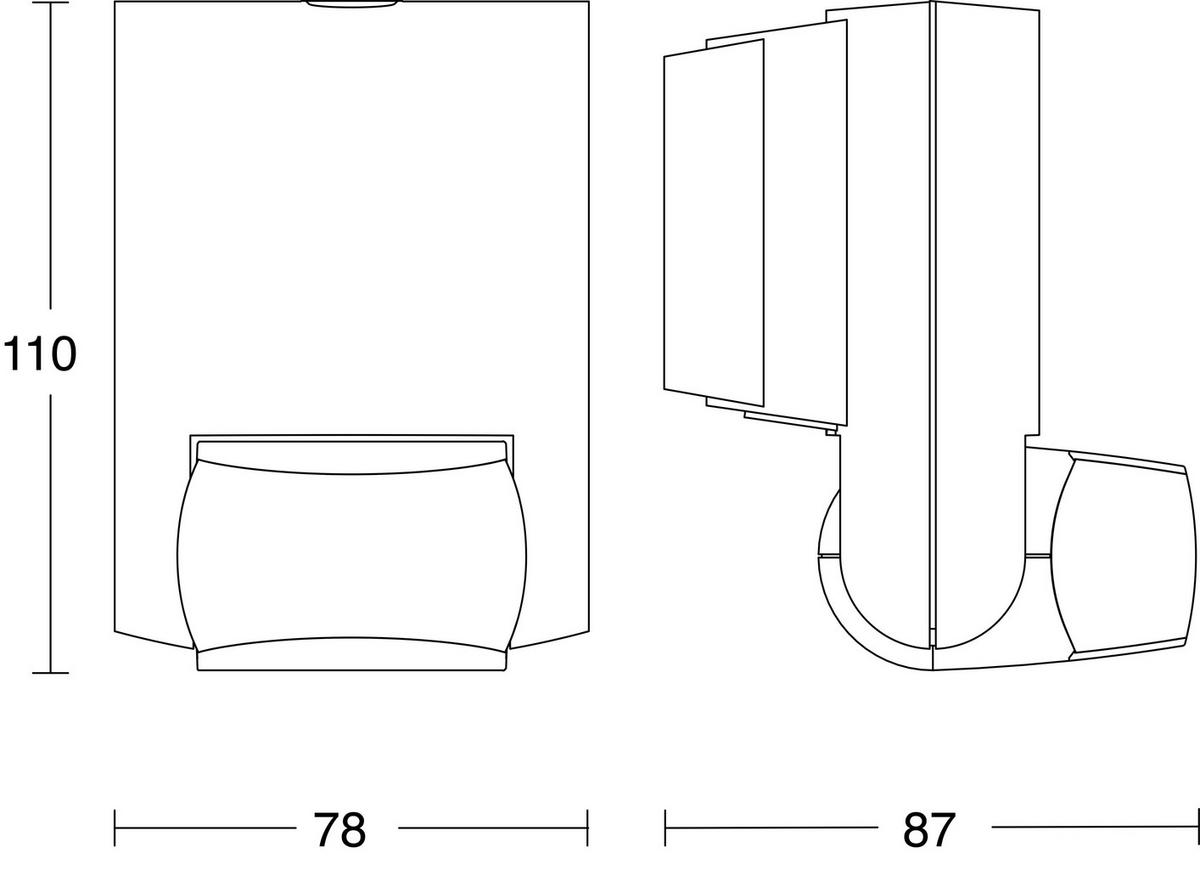 BEWEGUNGSMELDER - Anthrazit, Design, Kunststoff (8,7/7,8/11cm) - Steinel