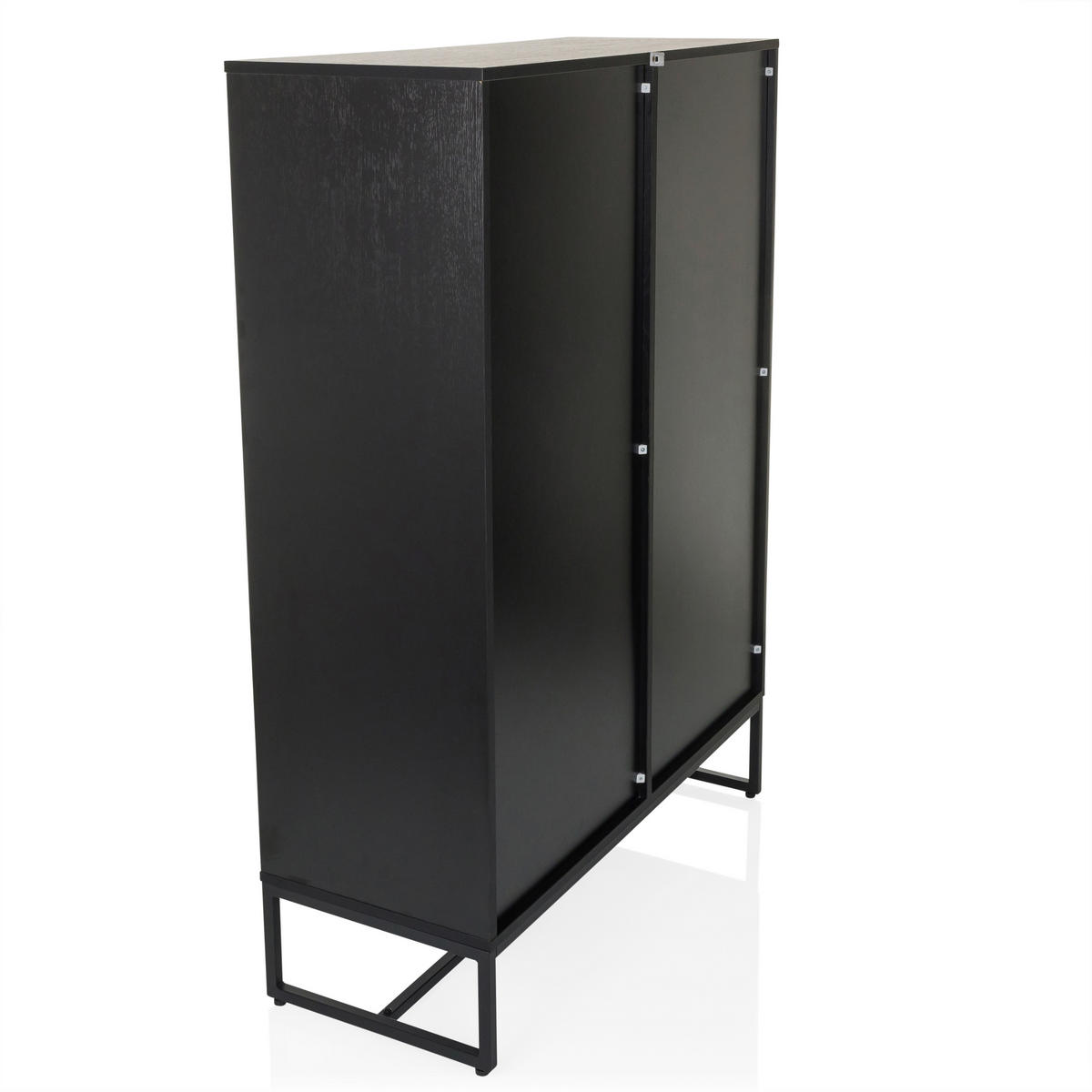 HIGHBOARD  in 100/140/40 cm  - Eichefarben/Schwarz, MODERN, Holzwerkstoff/Metall (100/140/40cm) - MID.YOU