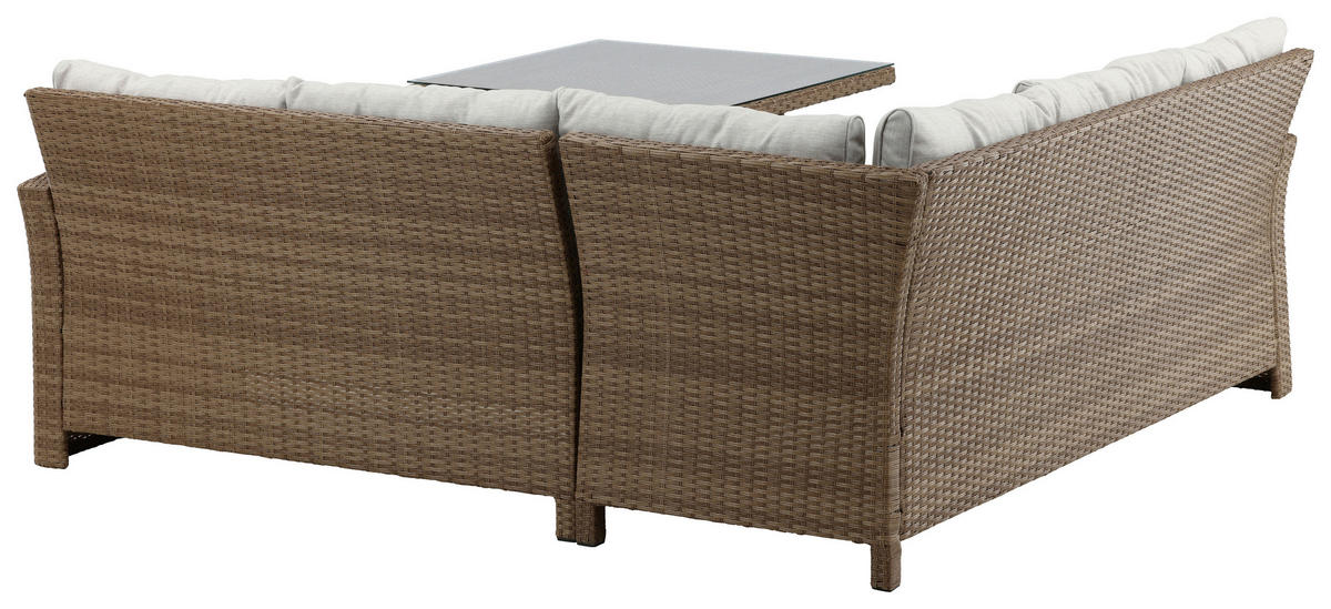 LOUNGEGARNITUR   Rattan  - Braun, KONVENTIONELL, Holz - Gardenson