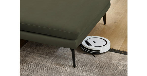 ECKSOFA in Echtleder Grün 310/180 cm - Schwarz/Grün, Design, Leder/Metall (310/180cm) - Dieter Knoll