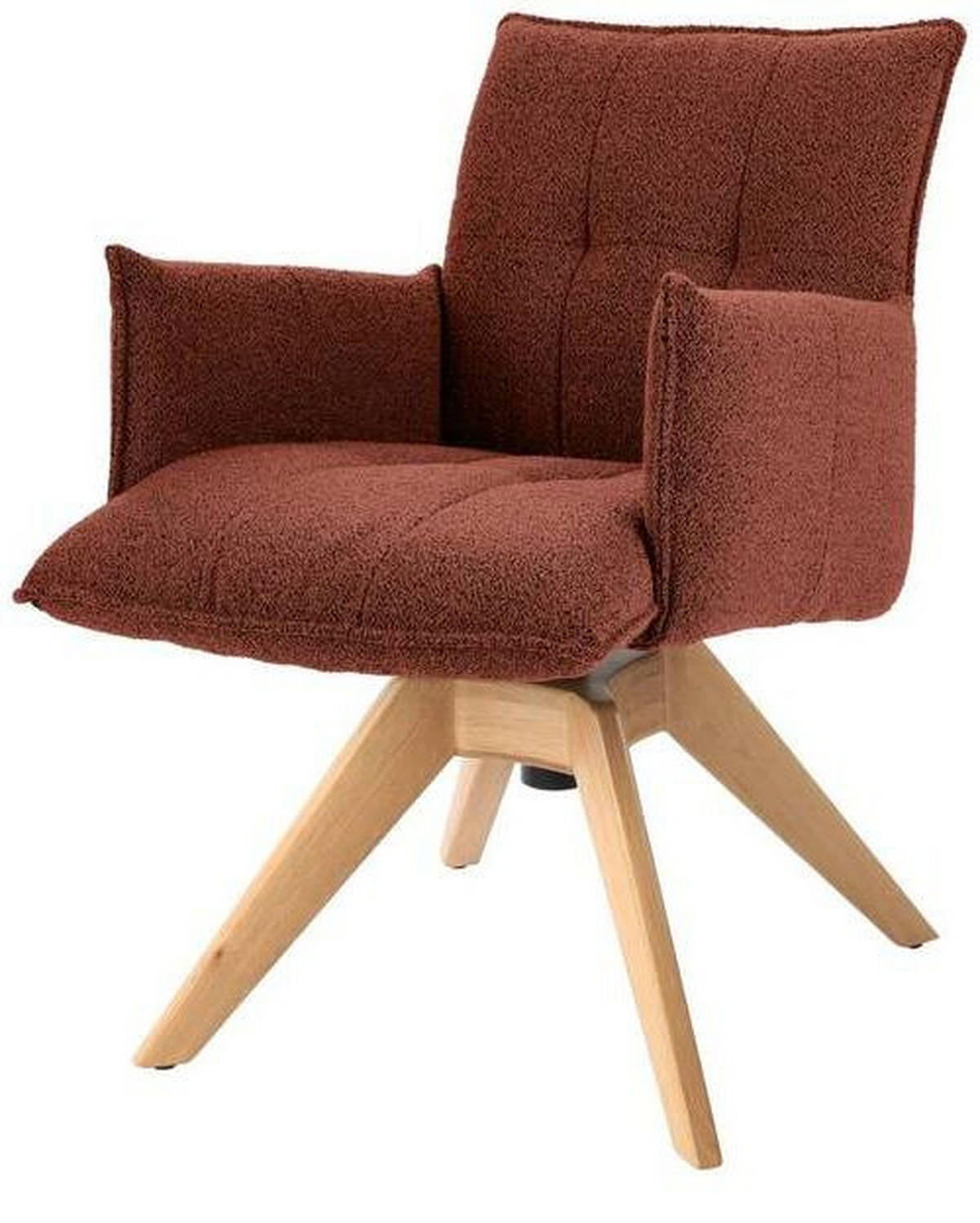 ARMLEHNSTUHL  in Webstoff  - Eichefarben/Haselnussfarben, Design, Holz/Textil (57/86/65cm) - Valnatura
