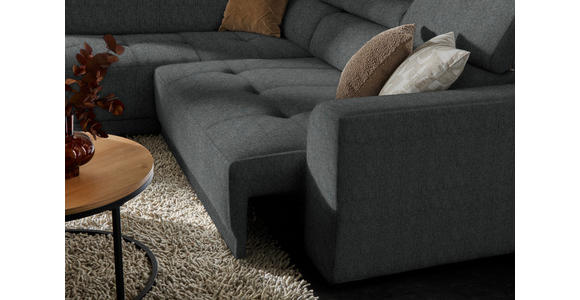 ECKSOFA Anthrazit Struktur - Anthrazit/Schwarz, Design, Kunststoff/Textil (205/284cm) - Xora
