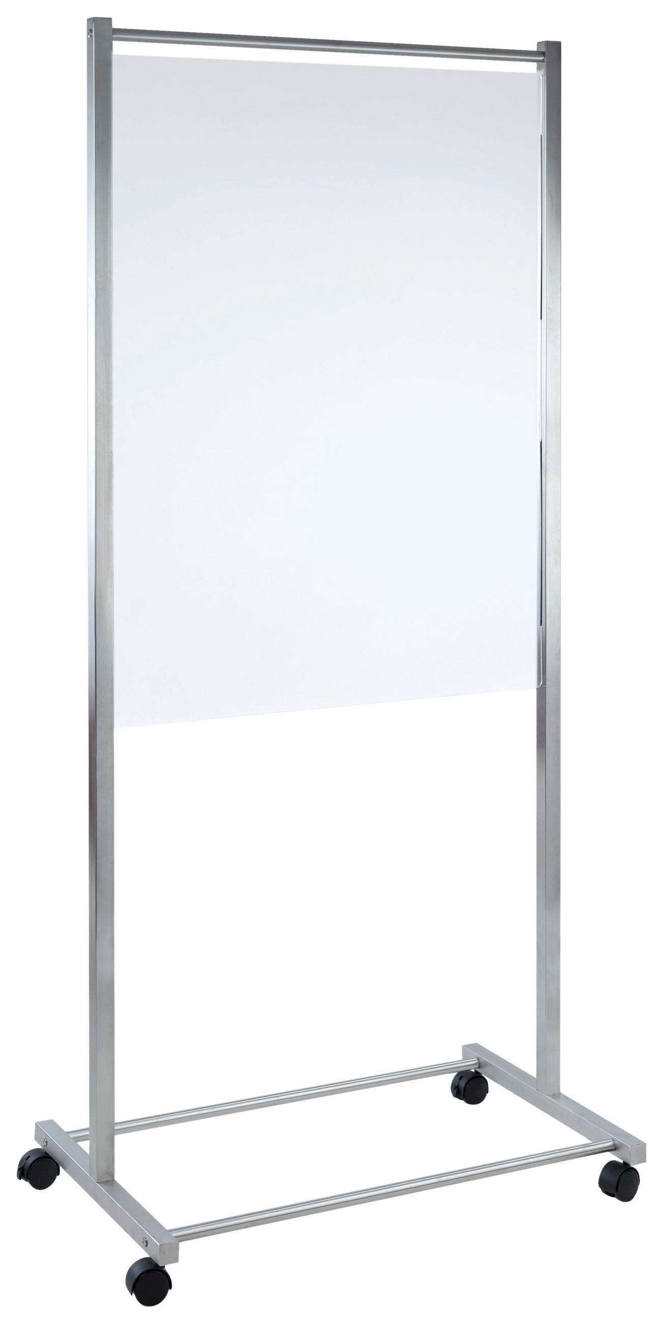 TRENNWAND Metall, Kunststoff Edelstahlfarben, Transparent  - Edelstahlfarben/Transparent, Design, Kunststoff/Metall (81/180/50cm)