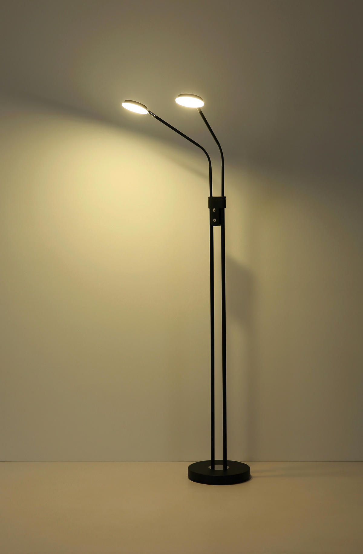 LED-STEHLEUCHTE Silvio 93/25 cm  - Schwarz/Weiß, Design, Kunststoff/Metall (93/25cm) - Globo