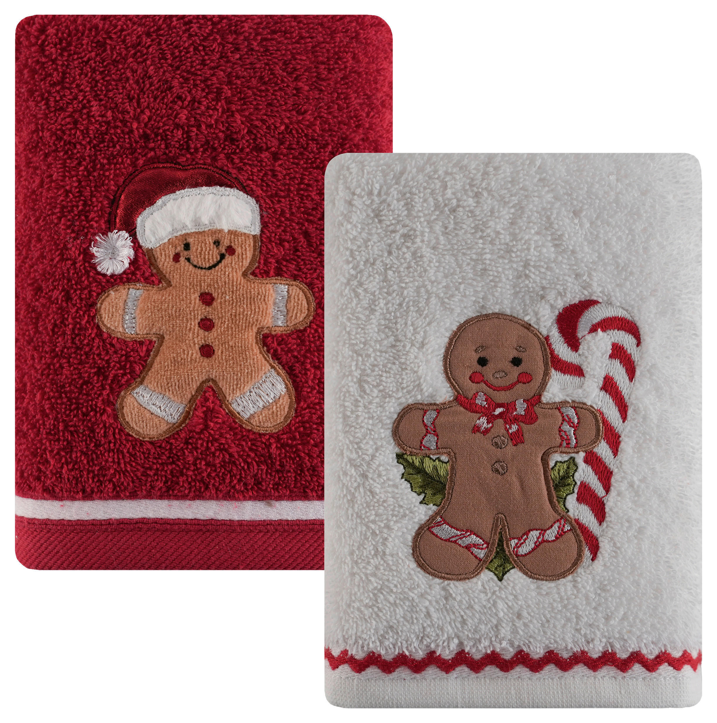 SADA RUČNÍKŮ A OSUŠEK, 40/60 cm, červená, bílá - bílá/červená, Design, textil (40/60cm) - X-Mas