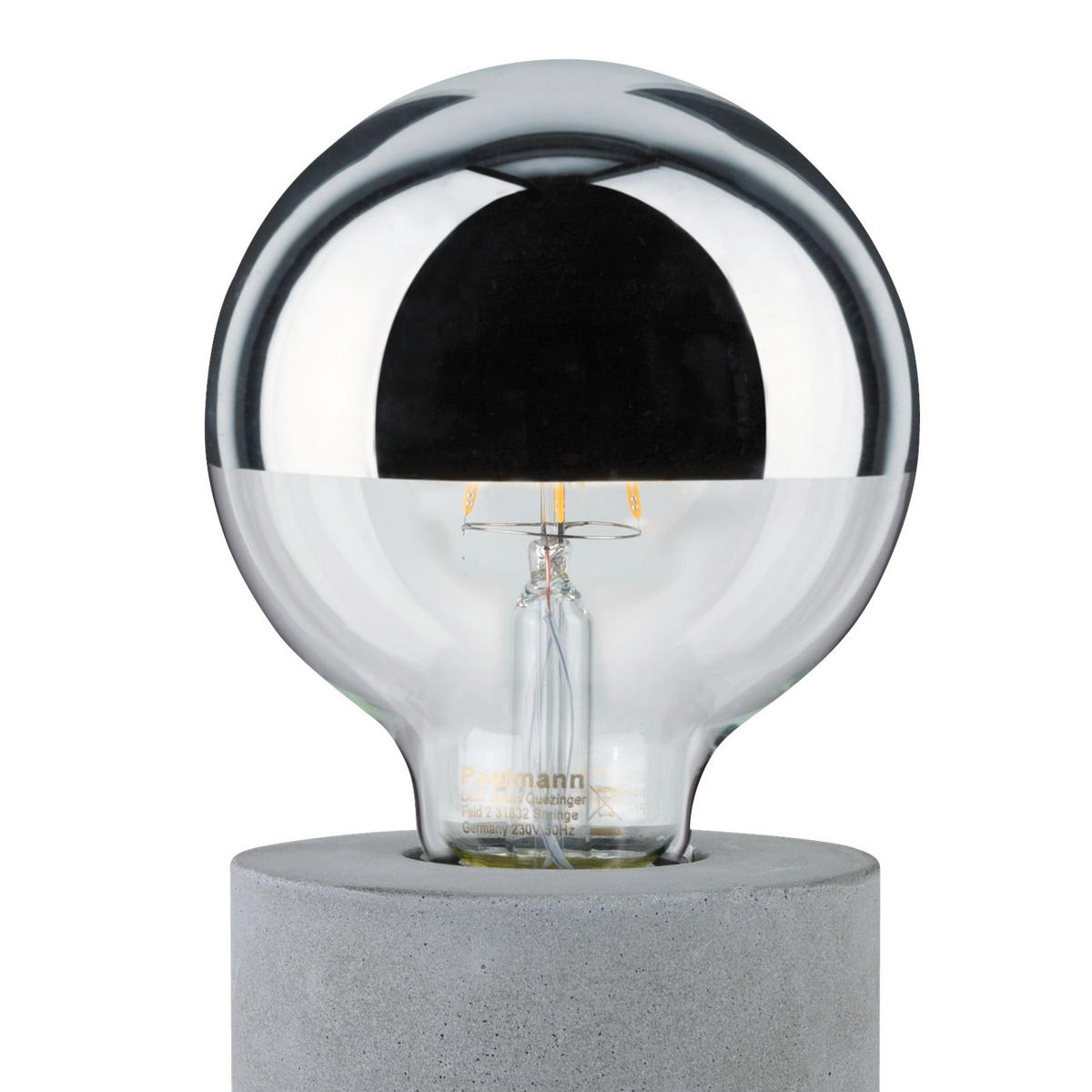 TISCHLEUCHTE 22/13 cm   - Grau, Design, Stein (22/13cm) - Paulmann