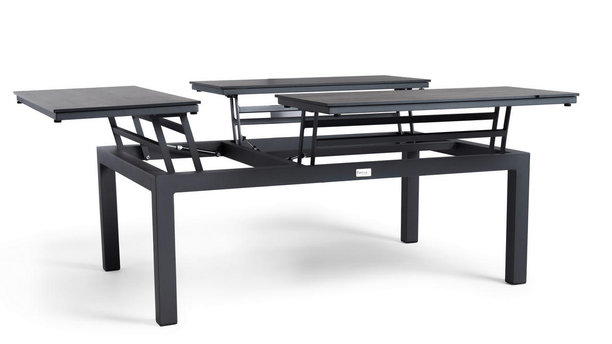 LOUNGETISCH  - Grau, Basics, Kunststoff/Metall (120/79/42-62cm) - Tierra Outdoor