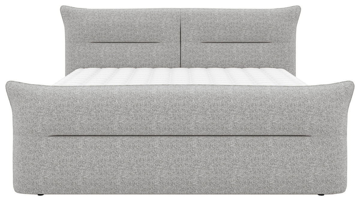 BOXSPRINGBETT 180/200 cm  in Grau  - Schwarz/Grau, Design, Kunststoff/Textil (180/200cm) - Chameo