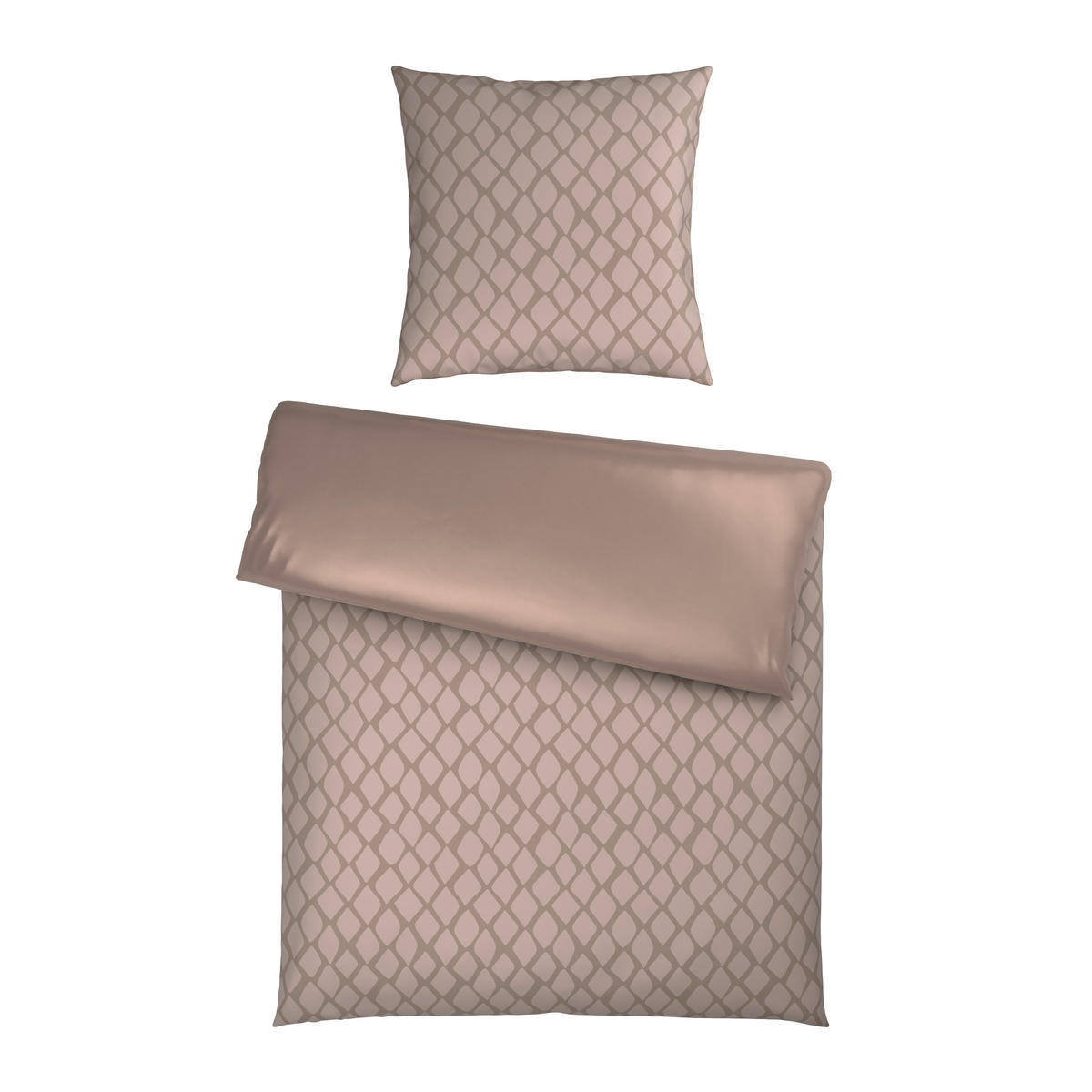 WENDEBETTWÄSCHE STRIPES DK Satin 155/220 cm  - Beige, Design, Textil (155/220cm) - Dieter Knoll