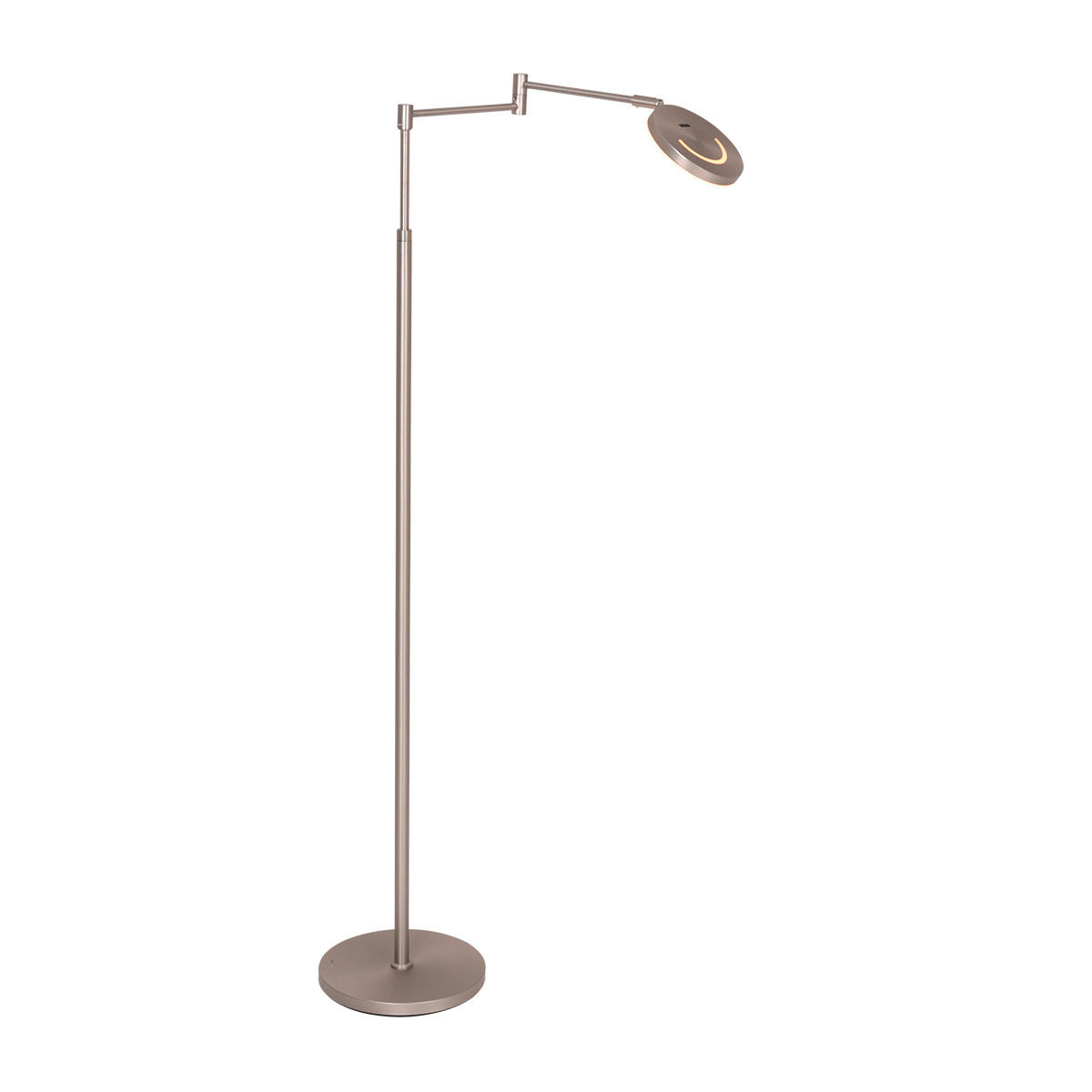 AKKU-STEHLEUCHTE 65/144 cm    - Edelstahlfarben, KONVENTIONELL, Kunststoff/Metall (65/144cm)