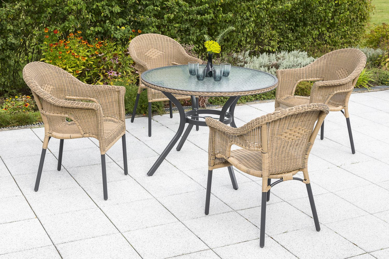 Gardenson Gartentischgruppe Ravenna Graphit, Natur