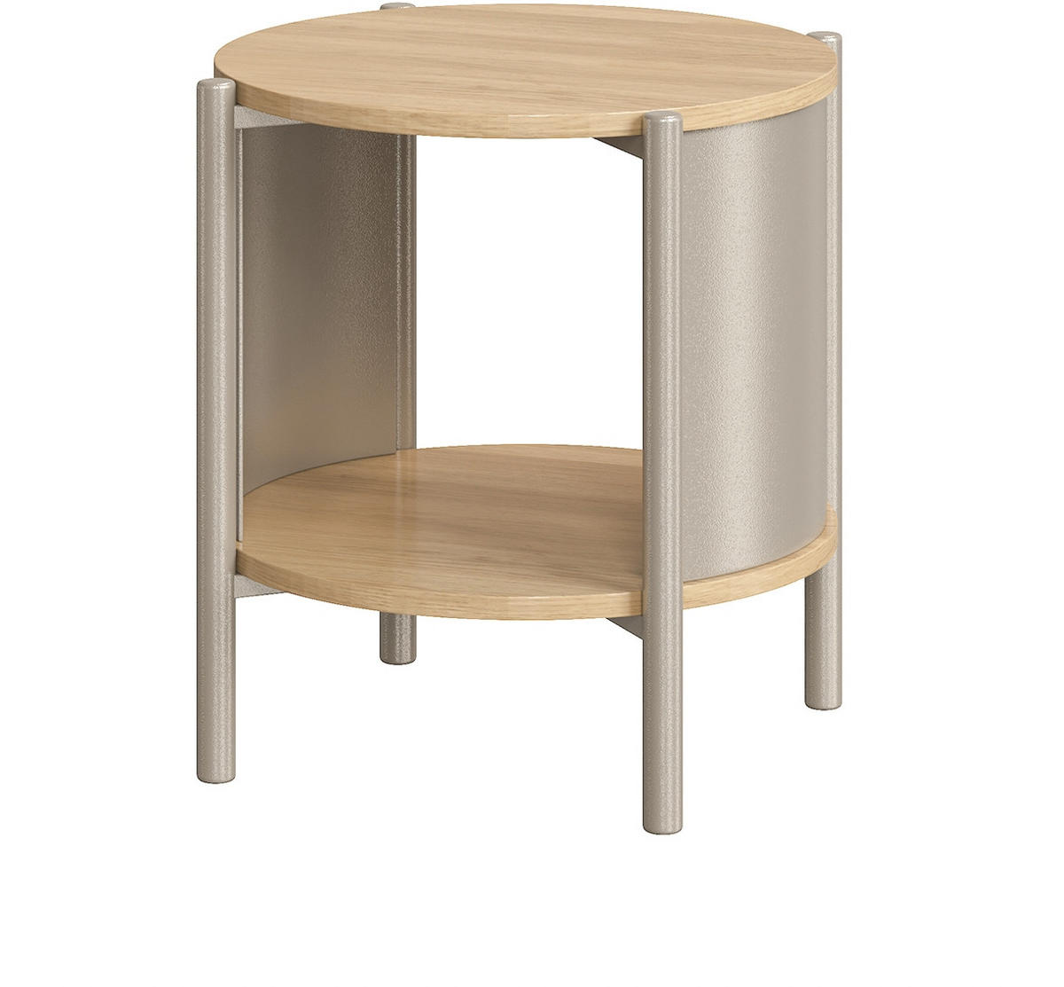 BEISTELLTISCH in Metall, Holzwerkstoff  - Kaschmir/Eichefarben, Trend, Holzwerkstoff/Metall (40/44cm)