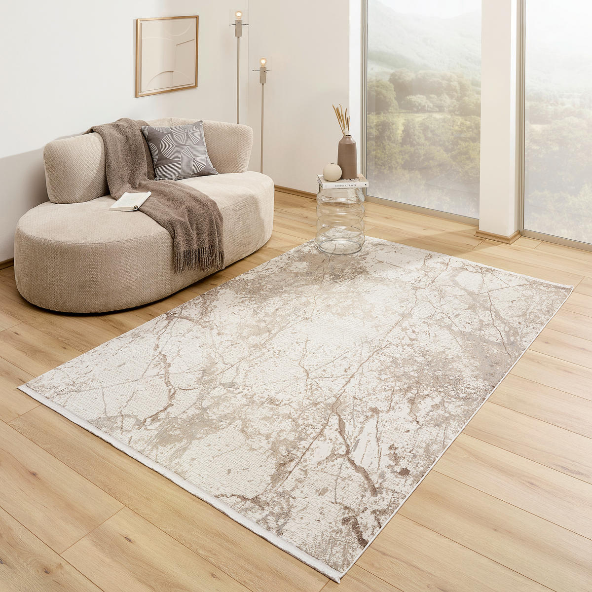 VINTAGE-TEPPICH 160/230 cm AMANDA PLUS FABIA  - Beige, Design, Textil (160/230cm) - Dieter Knoll