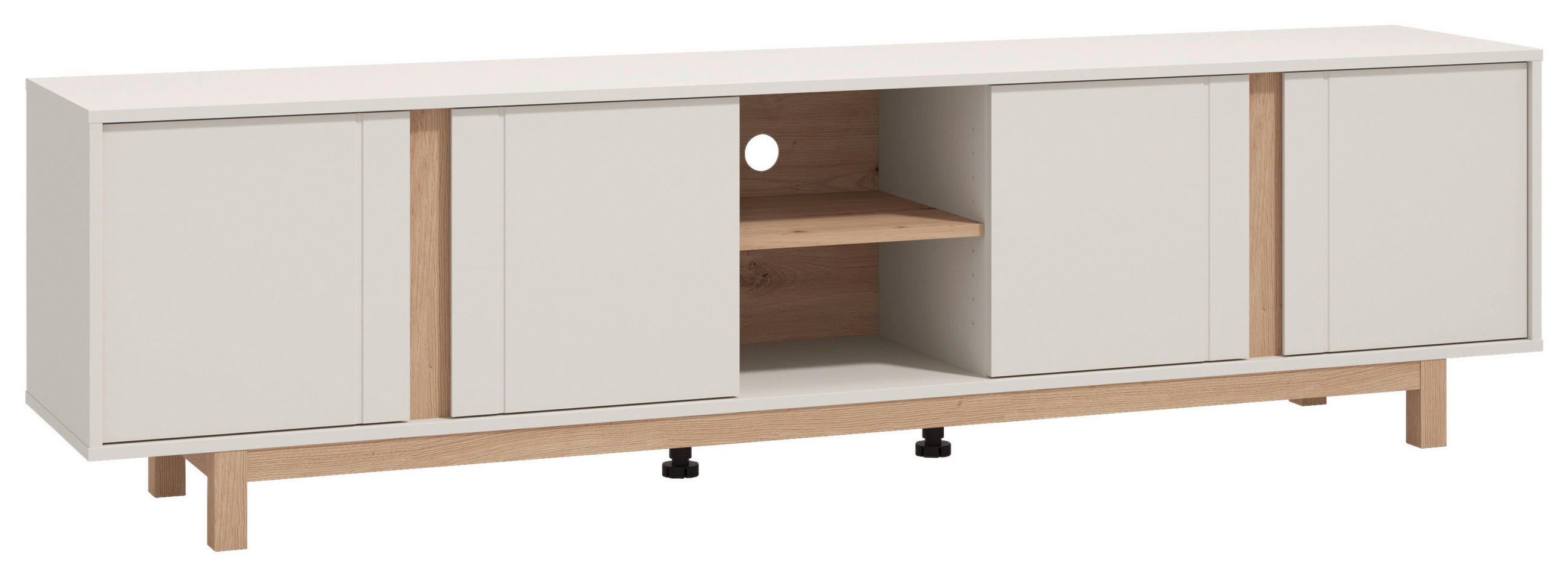 Carryhome Lowboard Kaschmir, Eiche Artisan 202x54x40 cm