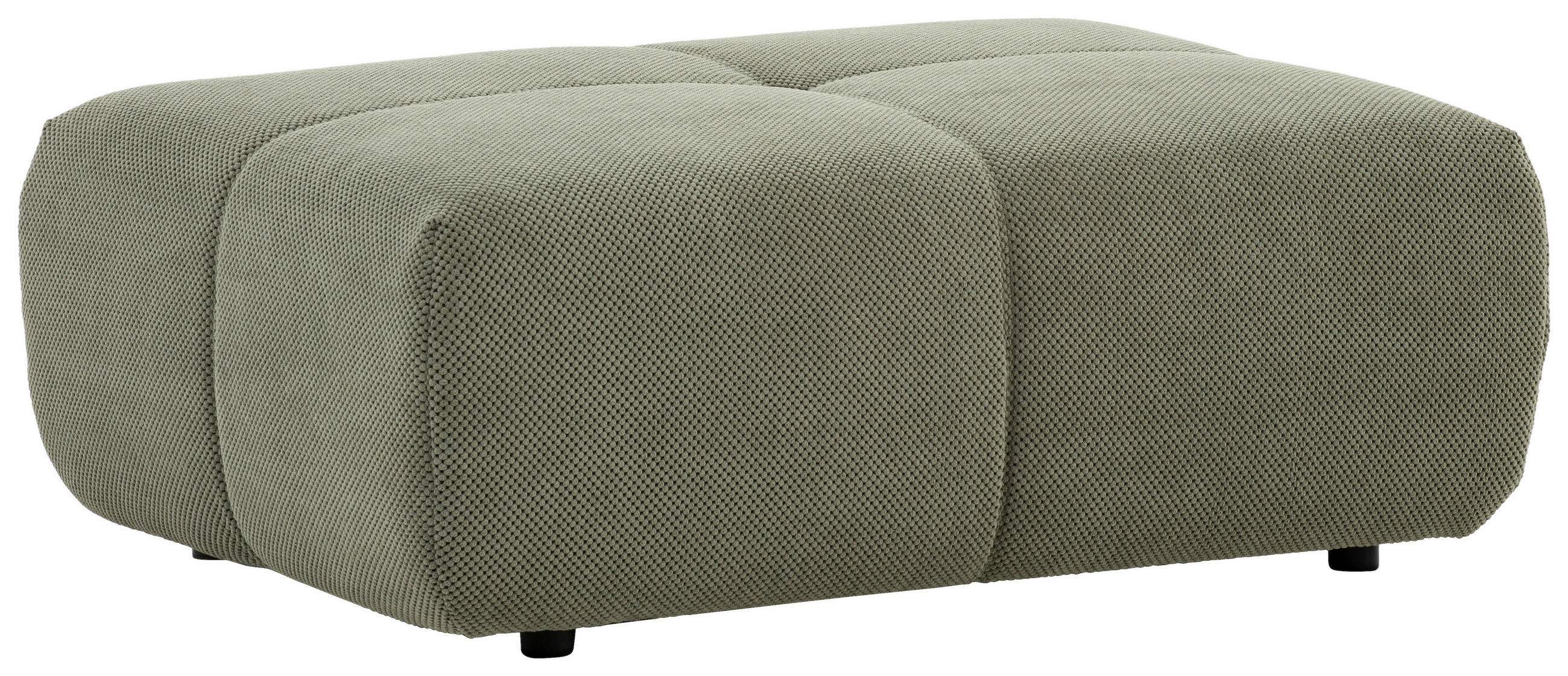 HOCKER in Textil Olivgrün  - Schwarz/Olivgrün, Design, Kunststoff/Textil (90/45/118cm) - Xora
