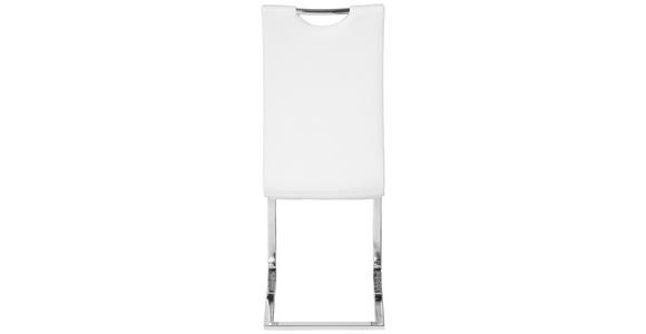 SCHWINGSTUHL in Eisen Lederlook - Chromfarben/Weiß, Design, Textil/Metall (43/100/57cm) - Carryhome