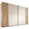 KLEIDERSCHRANK 315/225/61 cm 4-türig Weiß, Eiche San Remo  - Eichefarben/Alufarben, Design, Holzwerkstoff/Kunststoff (315/225/61cm) - Ti'me