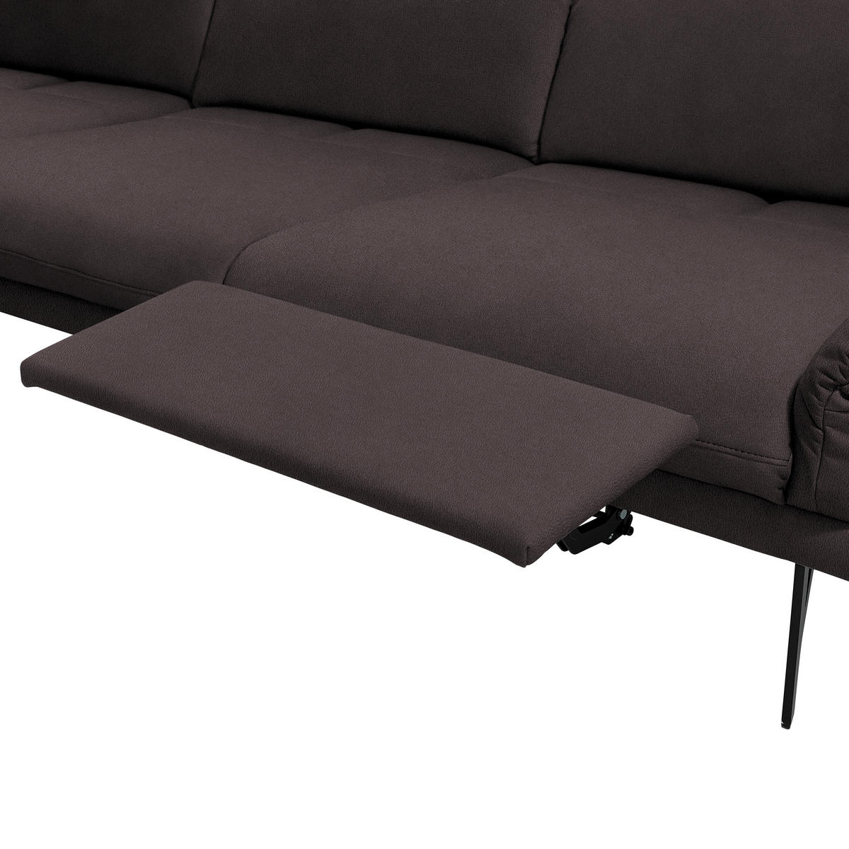 ECKSOFA Posh in Echtleder Dunkelbraun  173/308 cm  - Anthrazit/Dunkelbraun, Design, Leder/Metall (173/308cm) - Joop!