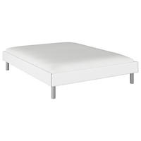 BETT 160/200 cm  in Weiss   - Weiss/Alufarben, Design, Holzwerkstoff/Metall (160/200cm) - Carryhome